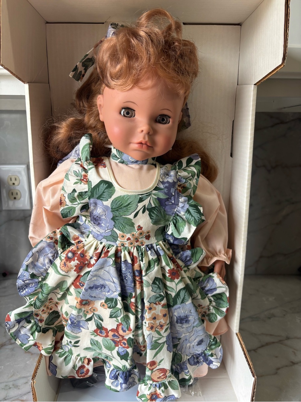 23" Vinyl Lissi Doll ANNE Strawberry Blonde Hair Golden Brown Eyes SO CUTE B16
